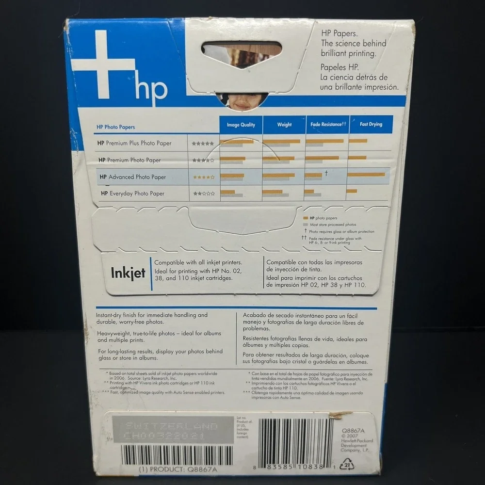 HP Advanced Photo Paper 75 Sheets Inkjet Printer Photo Paper Sealed